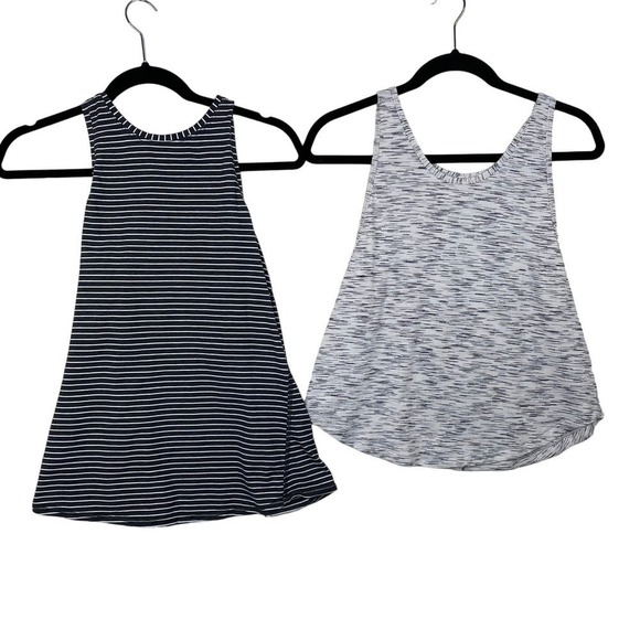 Lululemon All Tied Up/ Rush Hour Tank Black White Gray Tank Top Lot Size 6-8 - Picture 1 of 4